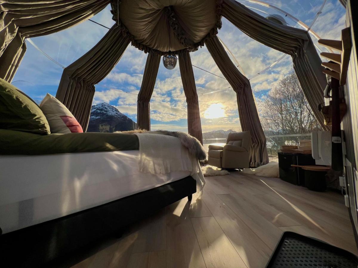 Lofoten Glampingdome Myrland Esterno foto