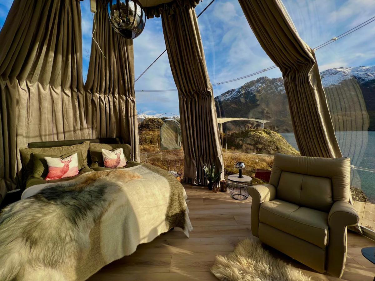 Lofoten Glampingdome Myrland Esterno foto