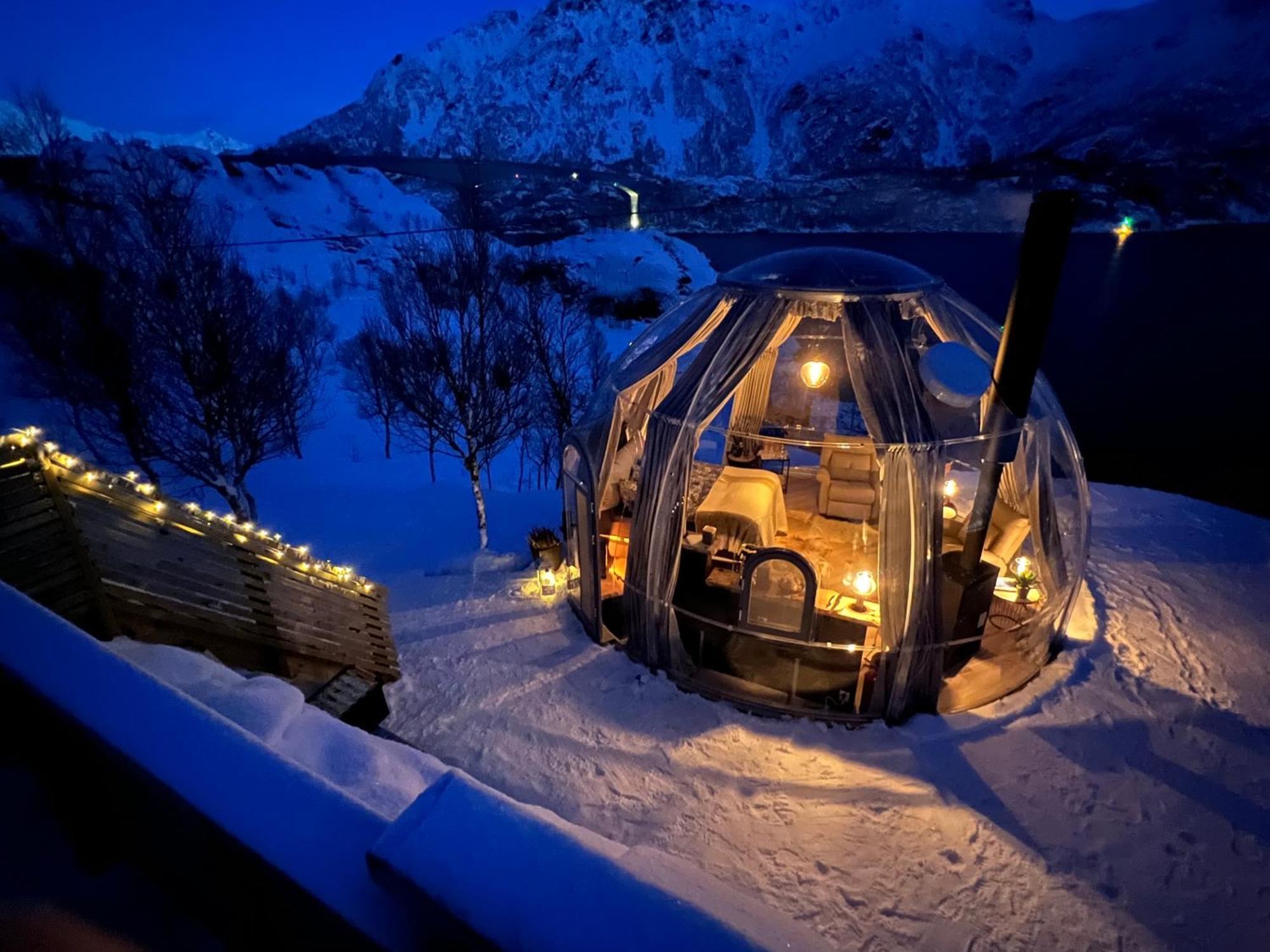 Lofoten Glampingdome Myrland Esterno foto