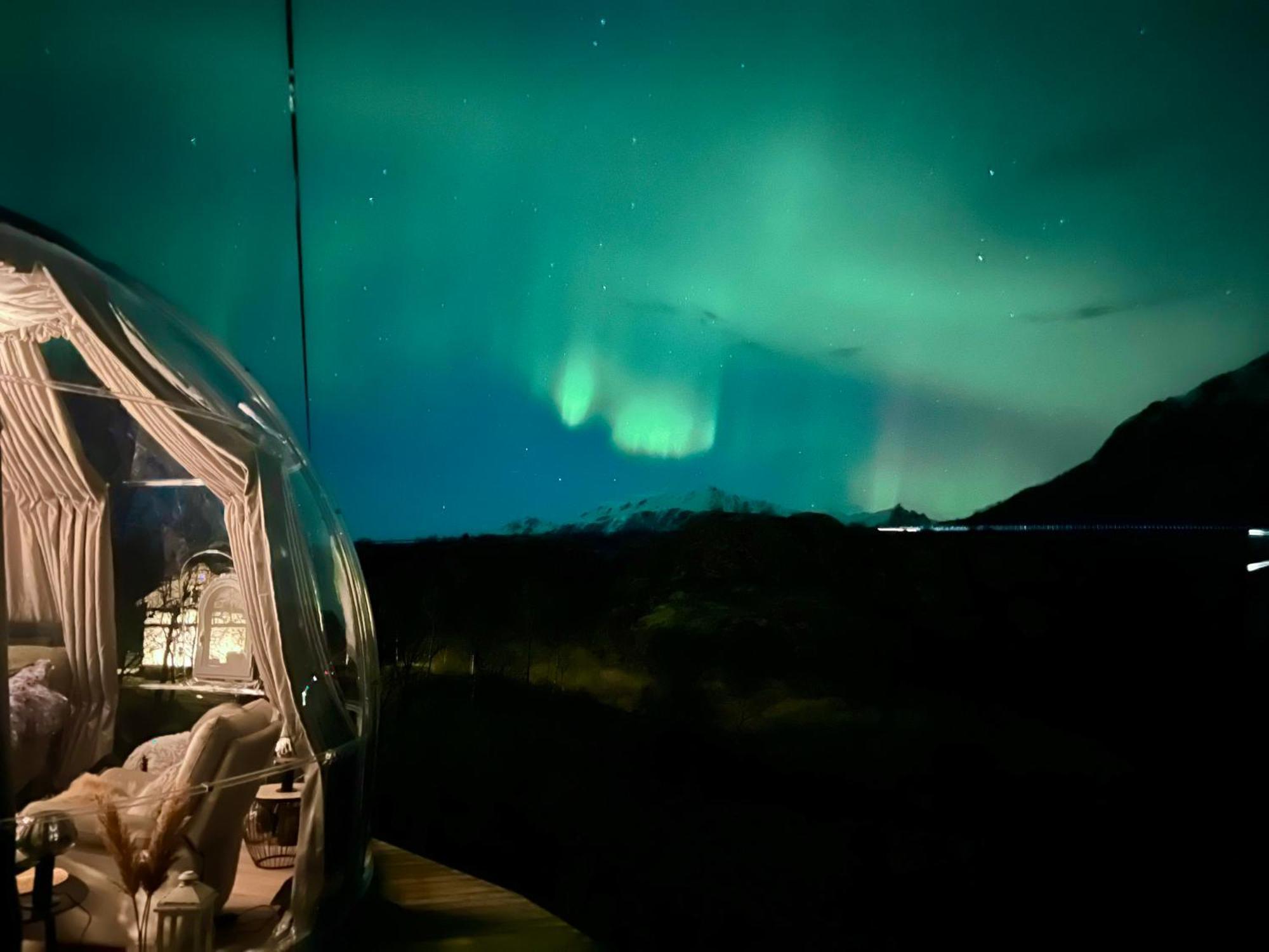 Lofoten Glampingdome Myrland Esterno foto