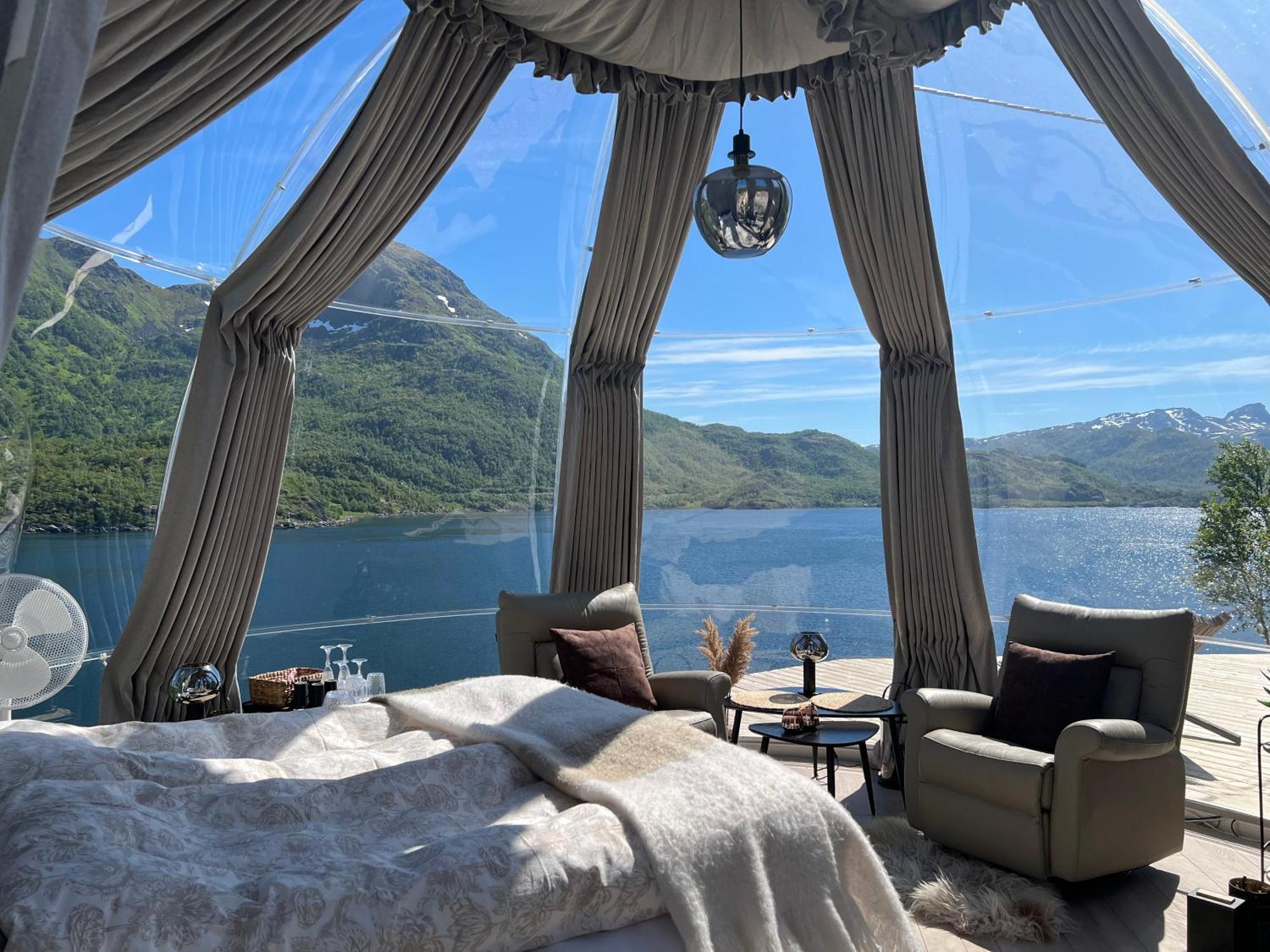 Lofoten Glampingdome Myrland Esterno foto